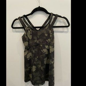 Lululemon Green Athletic Strappy Tank Top Size 0